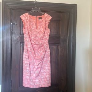 Peach day dress, previously owned but in good to excellent condition.